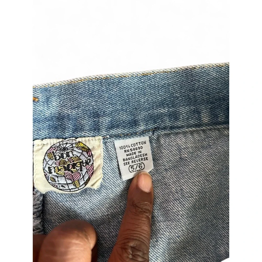 Vintage Denim Shorts Skater 90s High Rise Button Fly Carpenter Utility Shorts 5